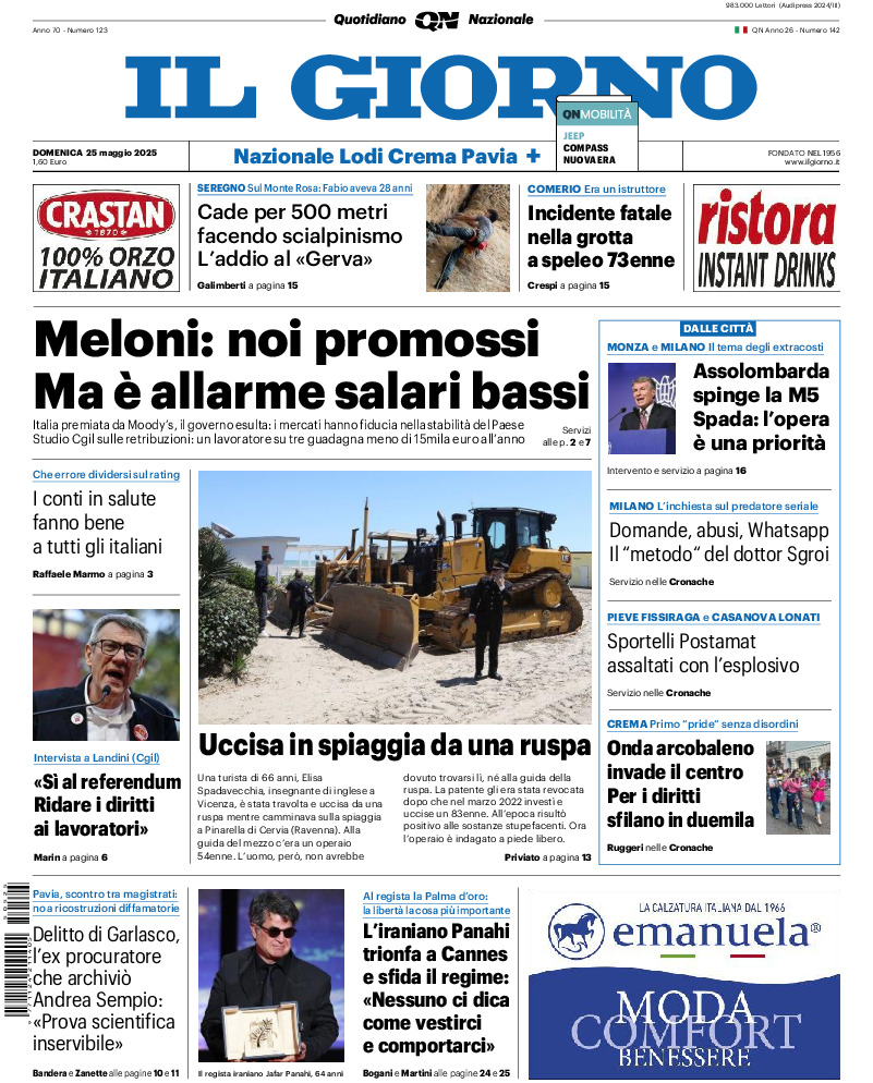 Prima-pagina-il giorno-edizione-di-oggi-20250525